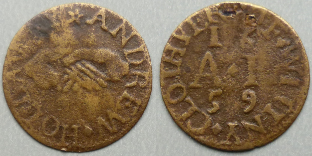 Witney, Andrew Hollaway 1659 farthing